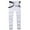 White, variant on MELDVDIB Mens Ripped Jeans Pant Slim Fit Button Elastic Waisted Straight Leg Pants Fashion Casual Solid Color Lounge Trousers with Pockets White L