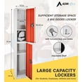thumbnail image 3 of AdirOffice Large School Locker with 2 Doors 2 Hooks Storage Locker for Garage Storage - Office Storage Lockers (2 Door, Red), 3 of 4