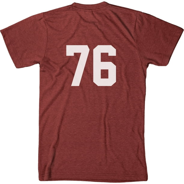 Trunk Candy - Standard White Jersey Number 76 Men's Modern Fit T-Shirt ...