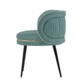 thumbnail image 6 of Modern Kaya Pleated Velvet Dining Chair in Nude, 6 of 11