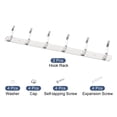 thumbnail image 3 of Unique Bargains 2Pack Silver Wall Mounted with 6 Hooks Coat Hook Rack Wall Hanger, 3 of 7