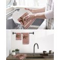 thumbnail image 5 of Brown Western Texas Star Vintage Kitchen Dish Towels for Drying Dishes Set of 3, Rustic Farmhouse Red Plaid Waffle Weave Microfiber Hand Tea Bathroom Towels Quick Dry & Absorbent Towel 15.7x23.6, 5 of 7