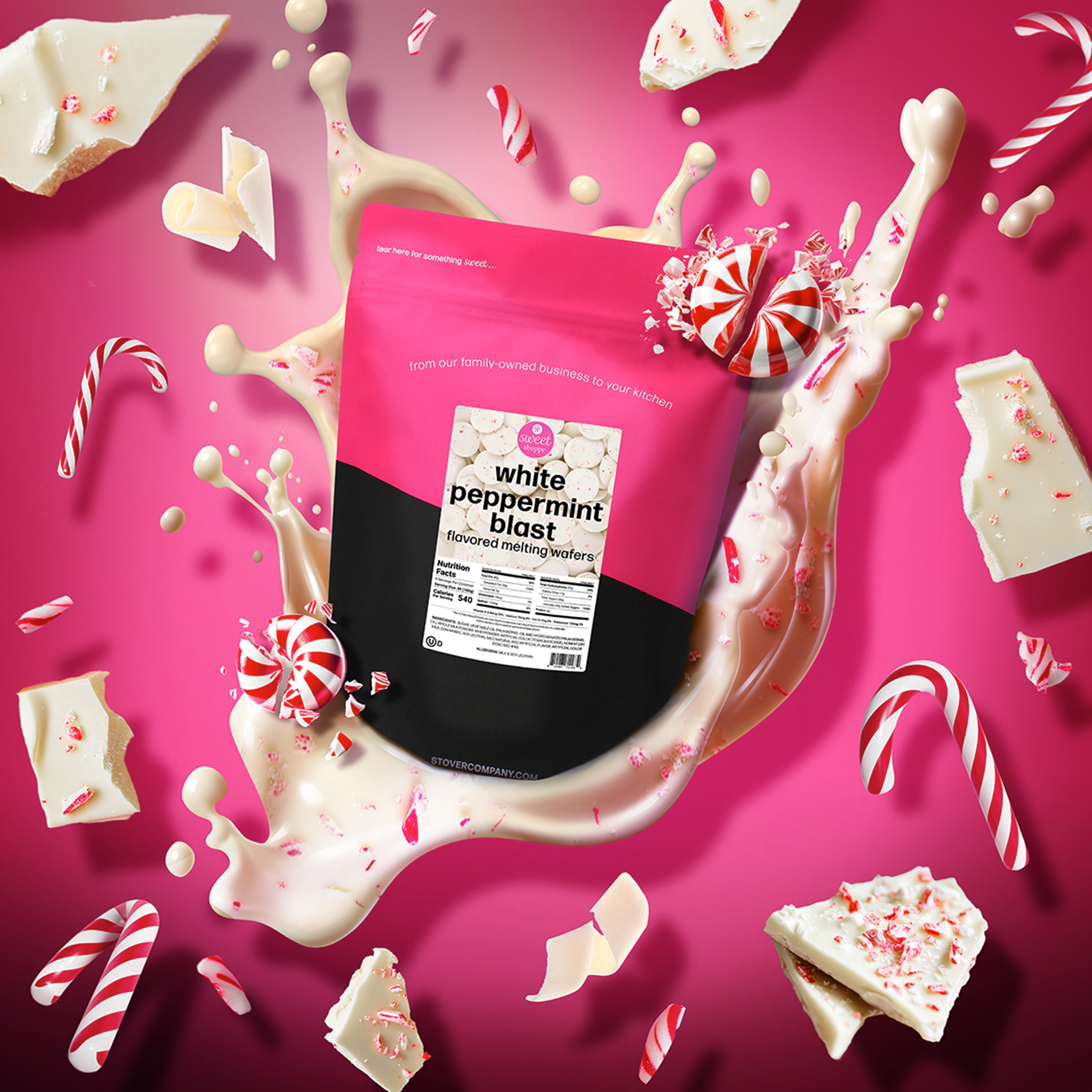 Sweet Shoppe White Peppermint Blast Melting Wafers, 5 lbs