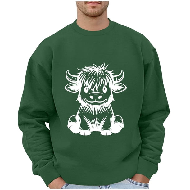 Blusas y camisas de manga larga con cuello redondo para hombre, estilo casual, con estampado de moda, de poliéster.