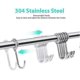 thumbnail image 4 of Stainless Steel Wall Mounted Kitchen Rail with 8 Removable Hooks, Space Saving Utensil Storage Organizer, 4 of 4