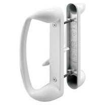 Prime-Line C 1176 Sliding Glass Door Handle Set, Diecast, White, Mortise, 3-15/16 In. - Quantity 4