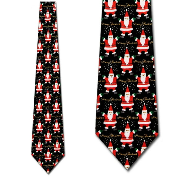 Santa Clause Pattern Necktie Mens Tie by Tieguys