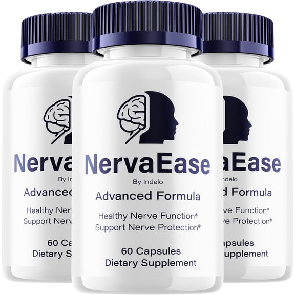 NervaEase Capsules – NervaEase Natural Ingredients Glycogen Support, 3 Pack, 180 Capsules