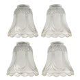 thumbnail image 5 of Anmire - Juego de 4 pantallas de cristal transparente esmerilado con forma de campana, globo o cubierta de repuesto con ajuste de 2-1/8 pulgadas para lámpara de techo, ventilador, aplique de pared G00, 5 of 5