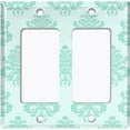thumbnail image 6 of Metal Light Switch Plate Cover Damask Teal DAM005, 6 of 13