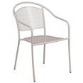 thumbnail image 2 of Bowery Hill Stackable Steel Round Back Patio Dining Side Chair in Silver, 2 of 6