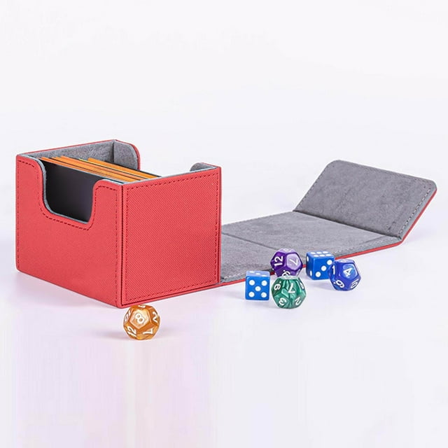 Card Deck Case Organizer Storage Box storage cards deck trading for MTG Cards Poker Cards Sport Card Red