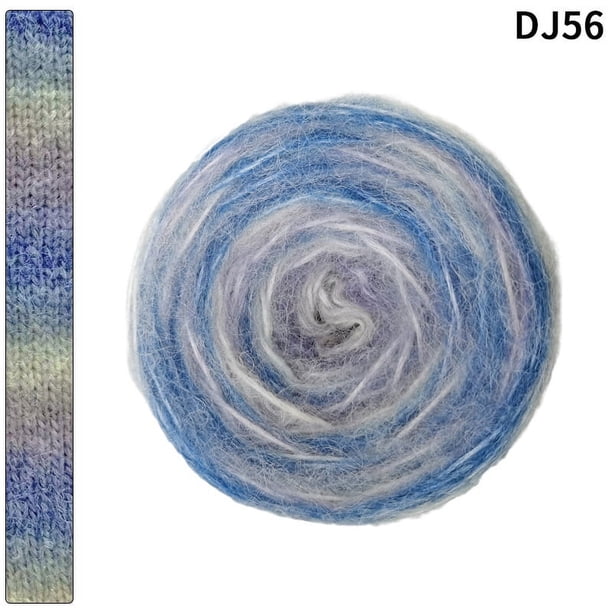 Zhuge Hilado de 100 g, 58 % de acrílico, para tejer a crochet con un suave cambio de color, hilo grande, AT