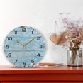 thumbnail image 6 of SKYSONIC Seashells on Wooden Planks Wall Clock 10 Inch Silent Non Ticking Round Clock Oil Painting Clock Easy to Read Clock for Living Room Bedroom Bathroom Home Decor, 6 of 7