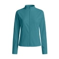 thumbnail image 6 of Yeaiivve Women Slim Fit Workout Jackets Full Zip Long Sleeve Hiking Shirts Running Athletic Yoga Tops Lightweight SPF Zip Up Outdoor Jacket Green,XXXXXL, 6 of 7