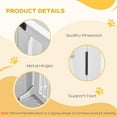 thumbnail image 4 of PawHut Wooden Freestanding Pet Gate Adjustable w/ Door Lock Safe Barrier White, 4 of 7