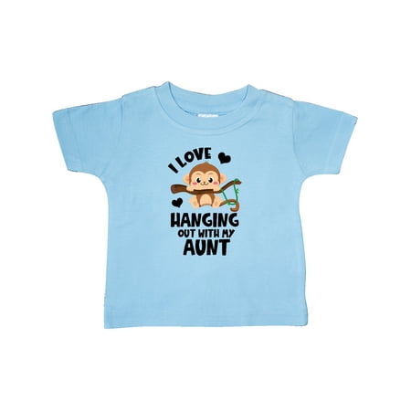 

Inktastic Monkey I Love Hanging out with My Aunt Gift Baby Boy or Baby Girl T-Shirt