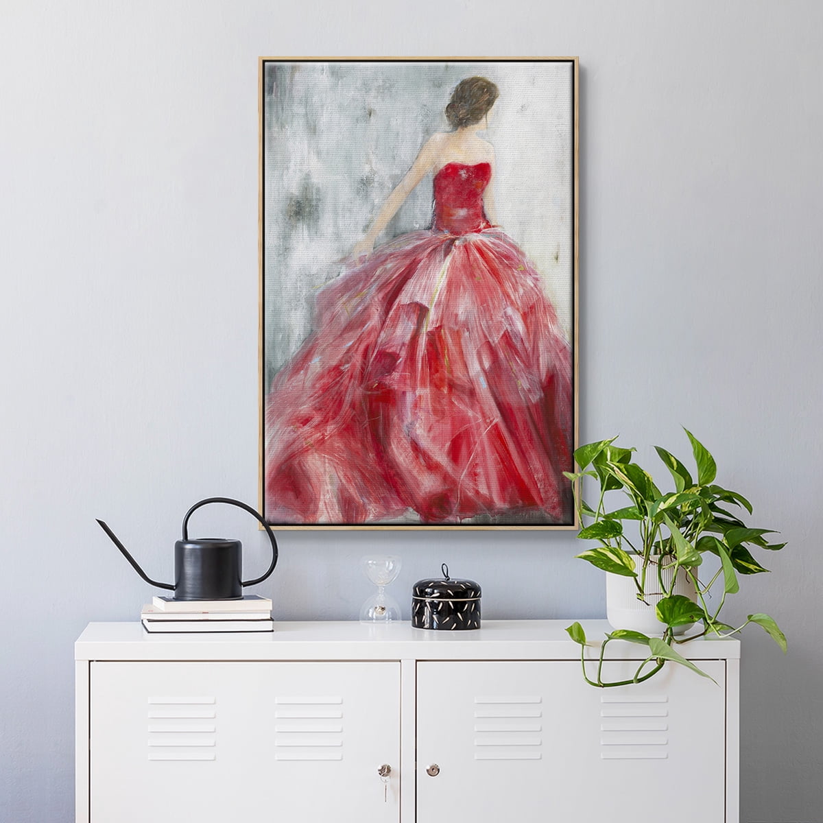 Redowa Framed Premium Gallery Wrapped Canvas - Ready to Hang - 17 x 25 - Natural Wood Floating Frame