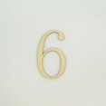 thumbnail image 1 of 1 Pc, 6 Inch X 1/4 Inch Thick Fangsong Font Wood Numbers 6, 1 of 3
