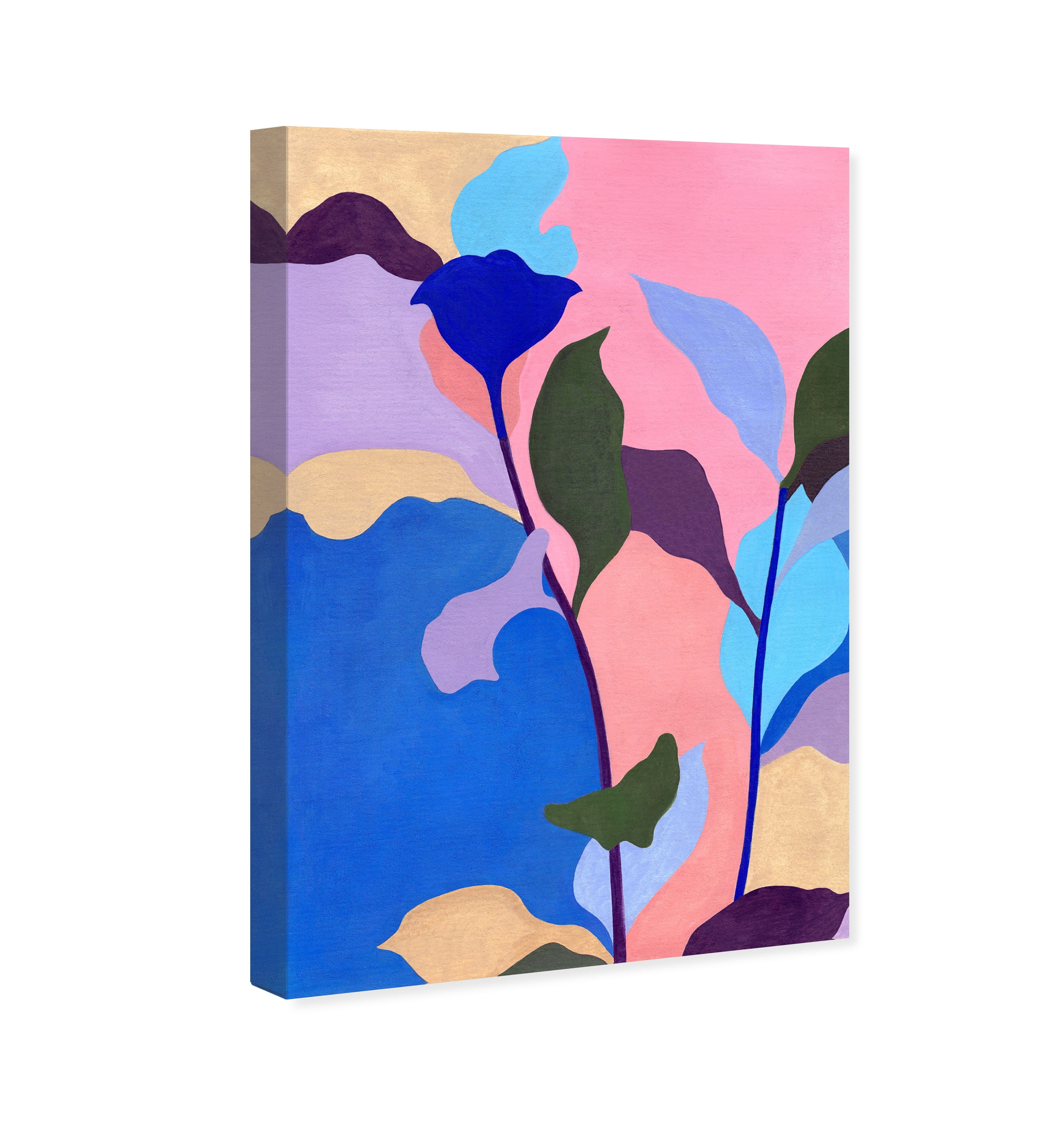 Special Plants Delivery Floral and Botanical Wall Art Print Blue 24x36