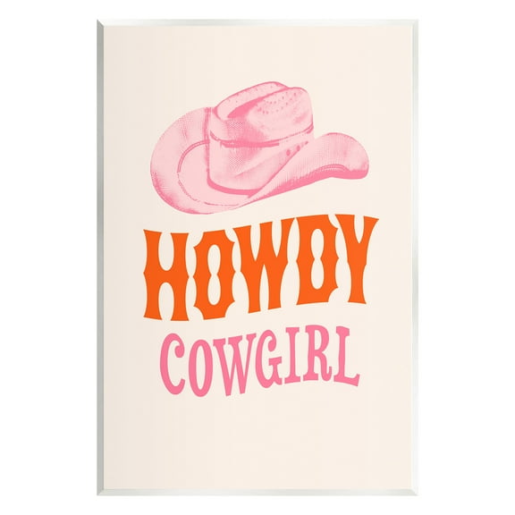 Stupell Industries Howdy Cowgirl Phrase Typography Painting Unframed Art Print Wall Art, 10 x 15