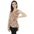 thumbnail image 2 of Inkmeso Printed Sleeveless Summer Basic Top For Womens High- Low Hem Comfy Tee Long Top, 2 of 7