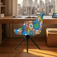 thumbnail image 3 of Xoenoiee Hippie Daisy Pattern Velvet Office Chair Slipcover with Arms, Modern Office Computer Chair Protector,Stretch Wingback Dining Chair Cover Protector for Home Kitchen Living Room, 3 of 7