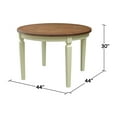 thumbnail image 5 of 44 x 44 in Round Top Solid Wood Dining Table in Hickory/Shell, 5 of 5