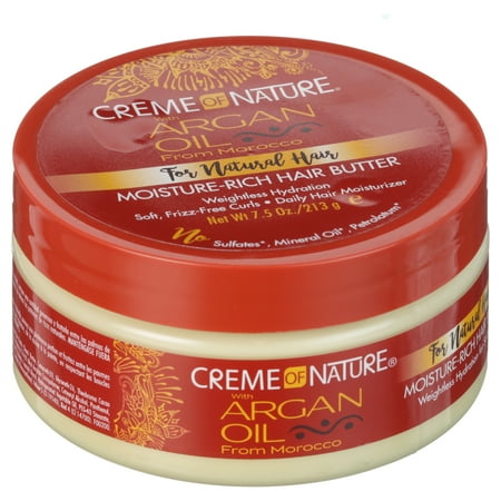 Creme of Nature Argan Oil From Morocco Butter-Licious Curls Hydrating Shine Enhancing Hair Styling Cream, 7.5 oz