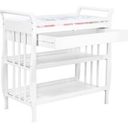 Lily Changing Table With Drawer and Shelves, White