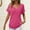 B515 Hot Pink summer tops for women clearance under $5, variant on Cagogo Womens Tshirt Summer Tops Under $5 Loose Fitting V Neck Waffle Knit Short Sleeve Blouses Business Work Green T Shirt Outfits Mothers Day Gifts for Grandma