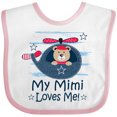 thumbnail image 3 of Inktastic Mimi Loves Me Grandson Boy Bear Boys Baby Bib, 3 of 4