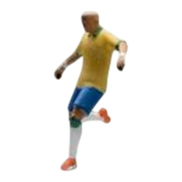 Figura de jugador de fútbol 1 64 Mini jugador de fútbol pintado a mano Fiesta temática de fútbol Amarillo