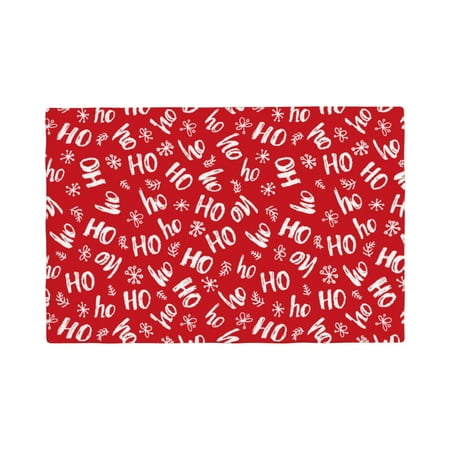 

Table Placemats Set of 4 - Hohoho 12x18 In Faux Linen Double Heat Resistant Place Mats Cloth Indoor/Outdoor Placemats Washable Table Mats for Dining Kitchen Party