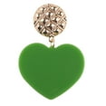 thumbnail image 3 of Aretes de resina Yinane en forma de corazón Verde Para Mujer Yinane Aretes en forma de corazón de moda, 3 of 7