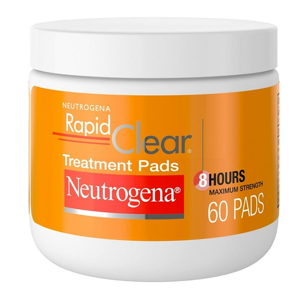 Almohadillas limpiadoras faciales Neutrogena Rapid Clear con ácido salicílico al 2%