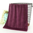 thumbnail image 2 of 1 Pc Premium Hand Towels - Quick Drying - Microfiber Coral Velvet Highly Absorbent Towels - Multipurpose Use as Hotel, Bathroom, Shower, Spa, Hand Towel, 29.5x13.8 Inch, Wine Red, 2 of 4