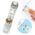 thumbnail image 2 of Office Supplies Kit Portable Clip Stapler Push Clip Stapler for File Binding and Document Organization Random Style No Includes Reusable Push Clips Stationery Set Office Tools Desk Accessories School, 2 of 9