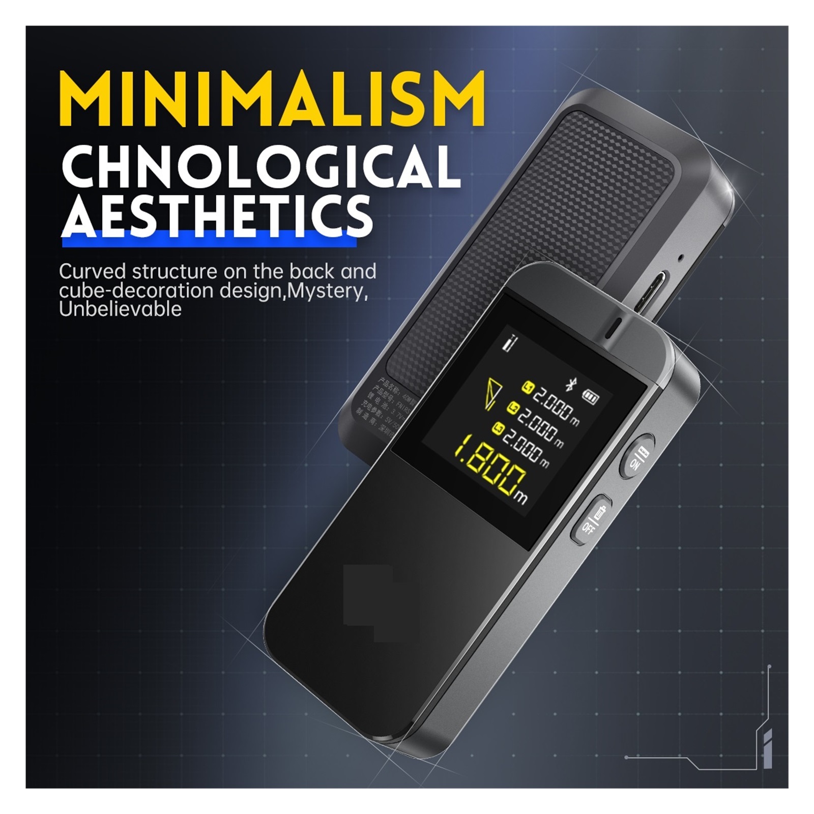 IR40 Digital Tape Measure 40M Ranfinder Accurate Distance Meter Construction APP ,High Accuracy Position