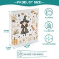 thumbnail image 3 of FORMRS 3 Ring Binder 1.5 inch with Pockets Set of 2 Clip Board 200 Sheets Capacity, Magical Halloween Girl, 3 of 8