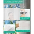 thumbnail image 4 of No Hook Shower Curtains with Snap in Liner, Sea Turtle Coastal Waterproof Fabric Shower Curtain, Nautical Beach Summer Retro Double Layers & See-Through Top Window Bathroom Curtains 72''x84'', 4 of 6