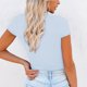 thumbnail image 4 of Tops para Mujer,Camisa Corta para Mujer Camisa Corta De Manga Corta para Mujer Camiseta Corta Delgada Estética Elegante, 4 of 6