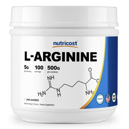 Ribose 100 Grams Powder - Nutricost L-Arginine 500 Grams - Pure L-Arginine Powder - 5000mg Per Serving, 100 Servings