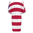 thumbnail image 4 of Liberia National Country Flag Women's Off The Shoulder Ruffles Summer Wedding Guest Loose Casual Party Beach Dress, 4 of 9