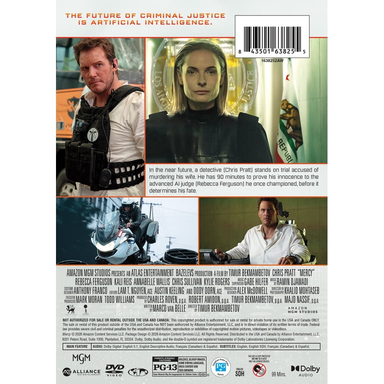 その他 Mercy [DVD] Mercy (DVD) Amazon MGM Studios, Sci-Fi - Walmart.com