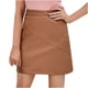thumbnail image 1 of Falda de cremallera de cadera de media longitud informal de estiramiento de cuero sexy de moda de mujer Wmkox8yi  FGJ656, 1 of 8