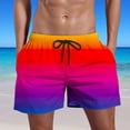thumbnail image 2 of ZHUASHUM Mens Shorts Fashionable And Comfortable Gradient Beach Pants Hawaiian Bathing Suit Orange Xl, 2 of 4