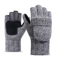 thumbnail image 1 of Guantes de lana de concha de medio dedo de invierno para adultos, 1 of 1