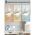 thumbnail image 4 of Sofucor 52-Inch White Wood Blade Ceiling Fan with LED Light and Remote Control - Modern, Farmhouse, Contemporary, 4 of 7