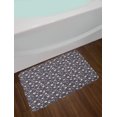 thumbnail image 2 of Floral Bath Mat, Abstract Silhouettes of Romantic Flowers Swirling Stems and Leaves, Plush Bathroom Decor Mat with Non Slip Backing, 29.5" X 17.5", Dark Blue Grey and Beige, by Ambesonne, 2 of 2